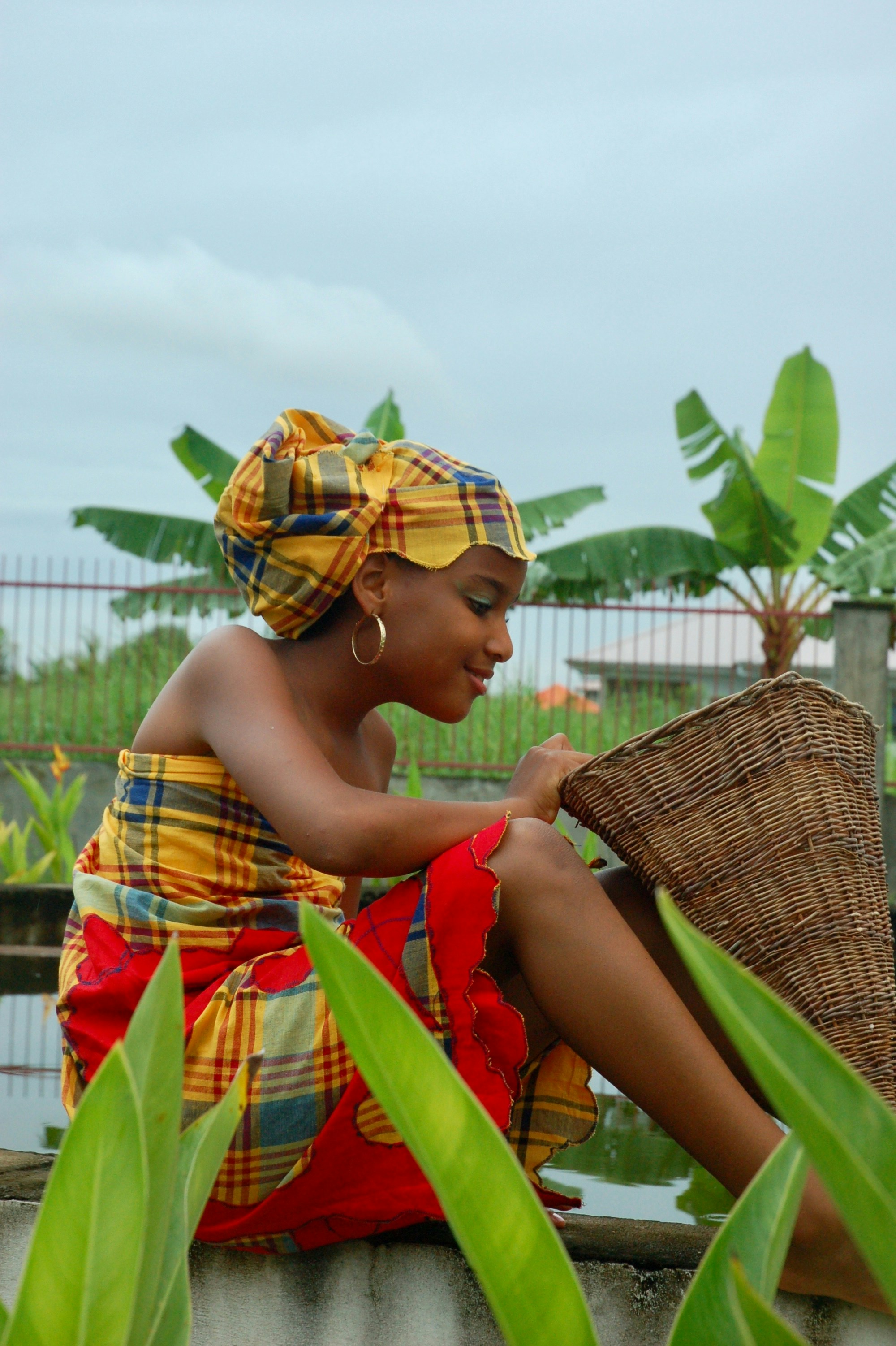 girl with a basket sitting outside - Photo by Marinda Ligeon on Unsplash